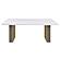 Carla Rectangular Dining Table with Cultured Carrara Marble Top White and Gold by Coaster