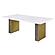 Carla Rectangular Dining Table with Cultured Carrara Marble Top White and Gold by Coaster