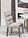 Carla Upholstered Dining Side Chair Stone (Set of 2) by Coaster
