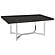 Benson Rectangular Trestle Base Dining Table Dark Oak and Chrome by Coaster