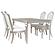 Evangeline 5-piece Dining Table Set w/Extension Leaf Ivory and Silver Oak by Coaster