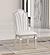 Evangeline Upholstered Dining Side Chair w/Faux Diamond Trim Ivory and Silver Oak (Set of 2) by Coaster