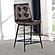 Aiken Upholstered Tufted Counter Height Stools Brown (Set of 2) by Coaster