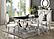 Antoine Rectangular Dining Table Chrome and Black by Coaster