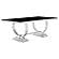 Antoine Rectangular Dining Table Chrome and Black by Coaster