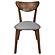Alfredo Dining Room Set (Dining Table, 4 Chairs) Natural Walnut and Grey by Coaster
