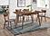 Alfredo Dining Room Set (Dining Table, 4 Chairs) Natural Walnut and Grey by Coaster