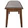Alfredo Upholstered Dining Bench Grey and Natural Walnut by Coaster
