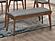 Alfredo Upholstered Dining Bench Grey and Natural Walnut by Coaster