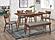 Alfredo Upholstered Dining Bench Grey and Natural Walnut by Coaster