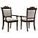 Willowbrook Upholstered Dining Armchair Grey and Chestnut (Set of 2) by Coaster