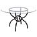 Aviano Round 5-piece Dining Set Gunmetal and Brown by Coaster