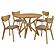 Elowen 5-piece Round Solid Wood Dining Set Light Walnut by Coaster
