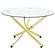 Beckham Round Dining Table Brass and Clear by Coaster