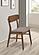 Dortch Dining Side Chair Walnut and Brown (Set of 2) by Coaster