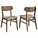 Dortch Dining Side Chair Walnut and Brown (Set of 2) by Coaster