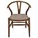 Dinah Danish Y-Shaped Back Wishbone Dining Side Chair Walnut and Brown (Set of 2) by Coaster