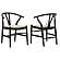 Crestmont Wood Wishbone Dining Side Chair Black (Set of 2) by Coaster