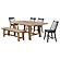 Middleton 6-piece Extension Leaf Dining Set Brown and Black by Coaster