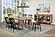 Middleton 7-piece 60-inch Dining Set w/Extension Leaf Brown and Black by Coaster