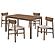 Parkridge 5-piece 59-inch Wood Dining Set Natural Walnut by Coaster