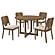 Crestmore 5-piece 46-inch Round Wood Dining Table Set Walnut by Coaster