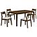 Almonte 5-piece 59-inch Rectangular Dining Set Dark Brown by Coaster