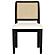 Arini Rattan Cane Dining Side Chair Black (Set of 2) by Coaster