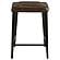 Alvaro Leather Upholstered Backless Counter Height Stool Antique Brown and Black (Set of 2) by Coaster