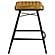 Bayu Leather Upholstered Saddle Seat Backless Counter Height Stool Antique Camel and Black (Set of 2) by Coaster