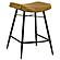 Bayu Leather Upholstered Saddle Seat Backless Counter Height Stool Antique Camel and Black (Set of 2) by Coaster