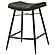 Bayu Leather Upholstered Saddle Seat Backless Counter Height Stool Antique Espresso and Black (Set of 2) by Coaster