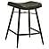 Bayu Leather Upholstered Saddle Seat Backless Counter Height Stool Antique Espresso and Black (Set of 2) by Coaster