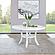 Judd 54-inch Round Wood Dining Table w/Shelf Pearl White by Coaster