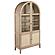 Kailani 4-Door Cane Dining Vitrine Display Cabinet Beige Oak by Coaster