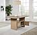 Kailani Cane Counter Height Storage Dining Table Beige Oak by Coaster