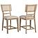 Kailani Rattan Cane Counter Side Chair Beige Oak (Set of 2) by Coaster