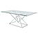 Beaufort Rectangle Glass Top Dining Table Chrome by Coaster