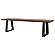 Ditman Live Edge Dining Bench Grey Sheesham and Black by Coaster