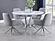 Abby 5-piece Dining Set White and Light Grey by Coaster