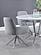 Abby Flare Arm Side Chair Light Grey and Chrome by Coaster
