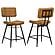 Partridge Leather Counter Chair Antique Camel (Set of 2) by Coaster