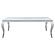 Carone Rectangular Glass Top Large Dining Table White and Chrome by Coaster