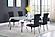 Carone Rectangular Glass Top Large Dining Table White and Chrome by Coaster
