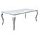 Carone Rectangular Glass Top Large Dining Table White and Chrome by Coaster