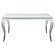 Carone Rectangular Glass Top Dining Table White and Chrome by Coaster