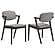 Stevie Padded Wood Dining Arm Chair Black (Set of 2) by Coaster
