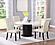 Sherry 5-piece Round Dining Set w/Beige Fabric Chairs by Coaster