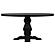 Florence Round 60-inch Pedestal Base Dining Table Black by Coaster