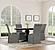 Florence Round 60-inch Pedestal Base Dining Table Black by Coaster